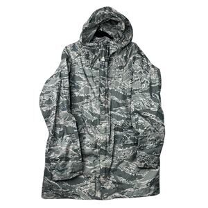 Camo Rain Parka Sz M ABU AF NonSticky Waterproof Hunting Fishing ORC Industries